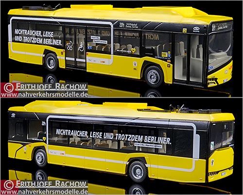 Rietze Busmodell Artikel 73029 Solaris Urbino 12 Electric 2014 Berliner Verkehrsbetriebe