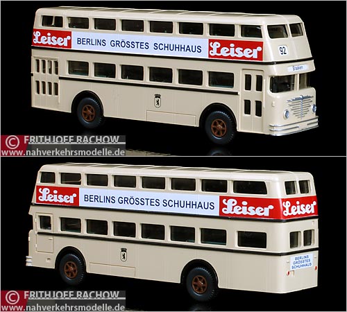 Wiking Buessing D2U BVG Berlin Leiser Modellbus Busmodell Modellbusse Busmodelle