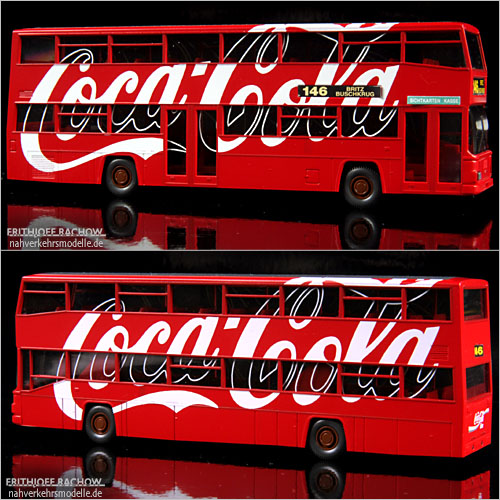 Wiking MAN D89 BVG Coca Cola Modellbus