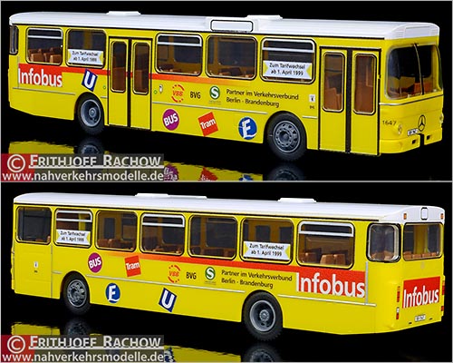 Rietze Busmodell Artikel 74307 Mercedes Benz O 305 Stlb Berliner Verkehrsbetriebe B V G Infobus