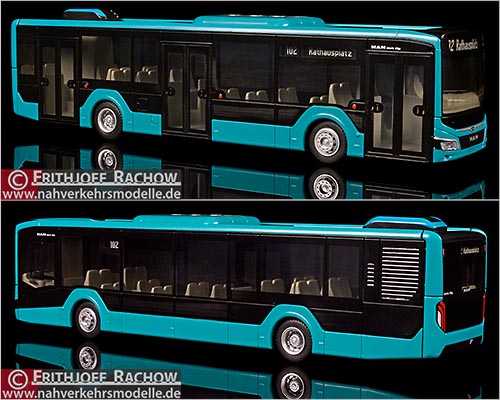 Rietze Busmodell Artikel 75302 M A N Lions City 12 2018 Vorfhrdesign blau