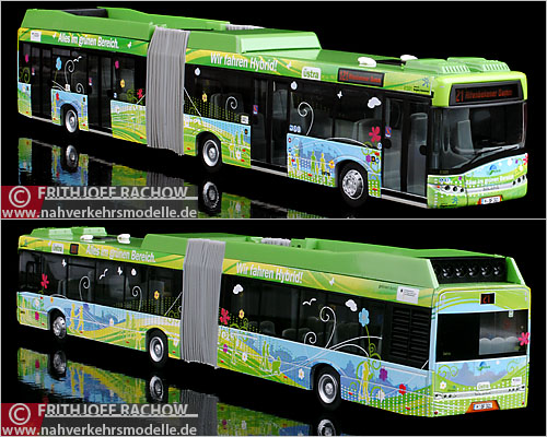 VKModelle Solaris U 18 Hybridbus STRA Hannover Modellbus Busmodell Modellbusse Busmodelle