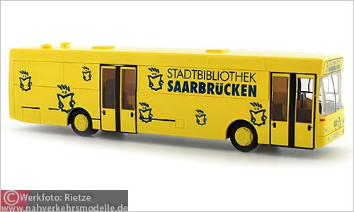 Rietze Busmodell Artikel 72104 M A N S L 202 Stadtbibliothek Saarbrcken