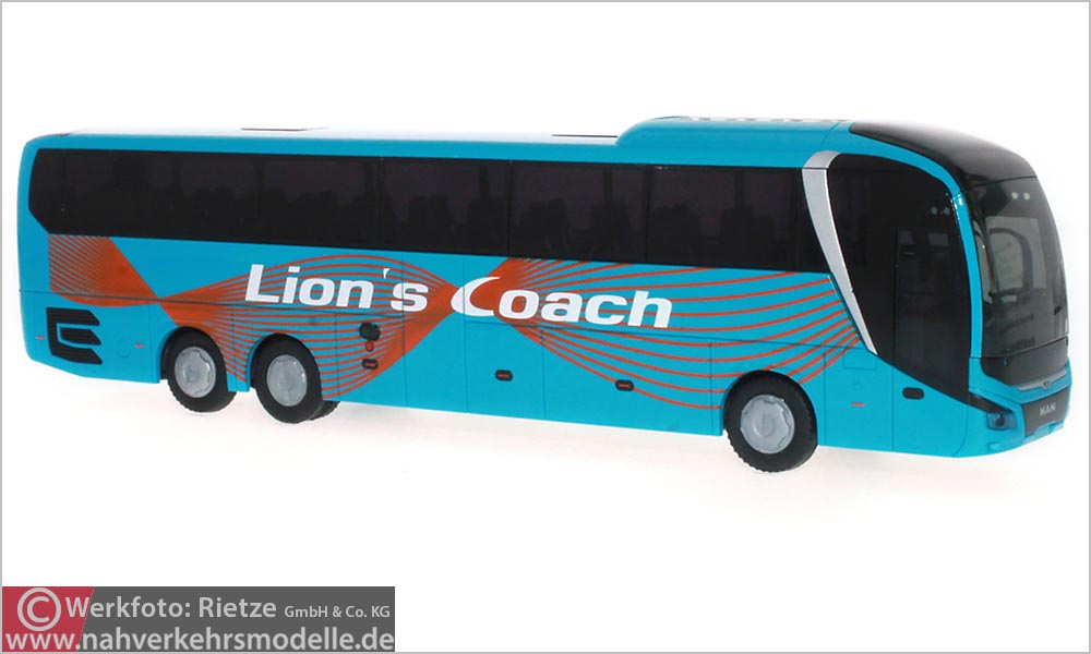 Rietze Busmodell Artikel 74802 M A N Lions Coach L 2017 Vorfhrdesign