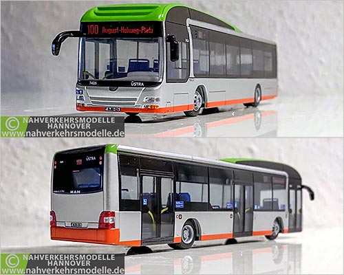 Rietze Busmodell Artikel 72730 M A N Lions City 2015 Hybrid stra Hannover
